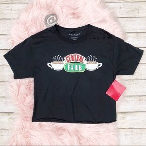 Friends | NWT Central Perk Distressed Black Tee